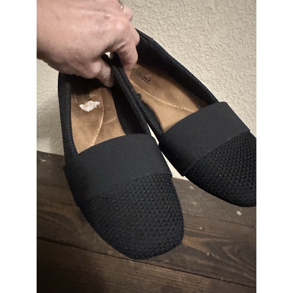 White Mt Slip-On Loafers Women Size 8.5 M Black Textile Upper Flats Shoes - Picture 5 of 16